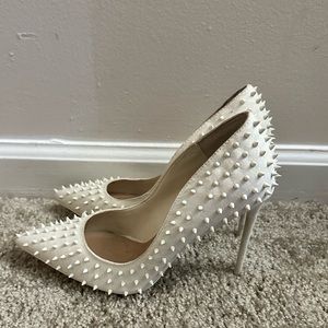 Steve Madden Off-white Spiked Heels